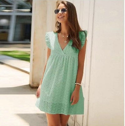 KevenKosh® Lace Summer Dress Dresses KevenKosh® Light Green XL 