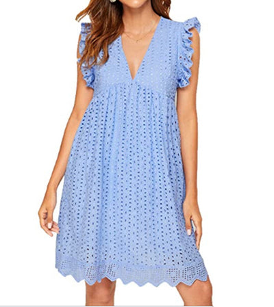 KevenKosh® Summer Dress Floral Dresses KevenKosh® Light blue L 