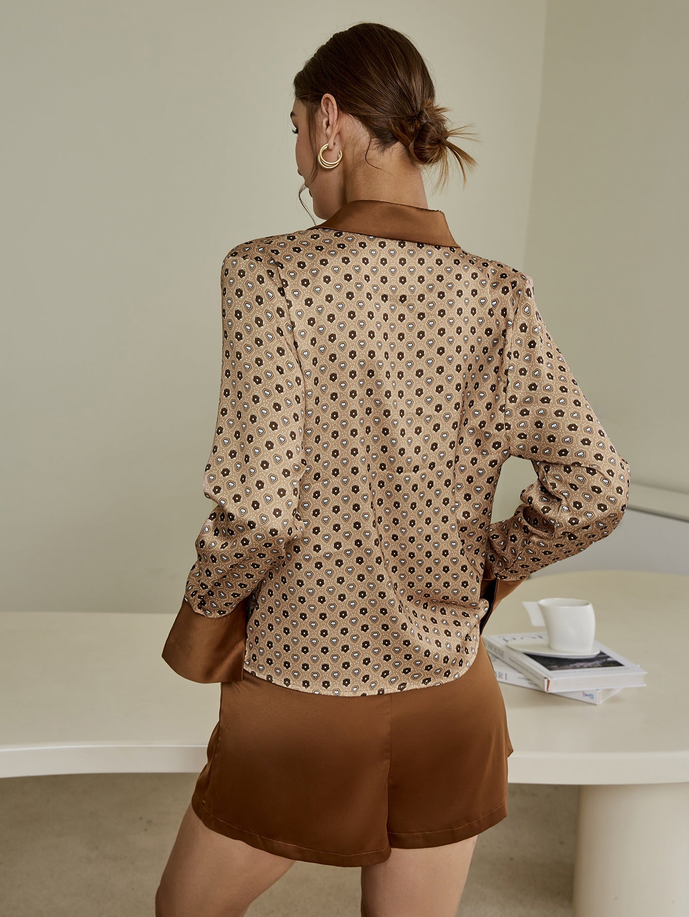KevenKosh® Women Suit Long Sleeve Lapel Top Buttons