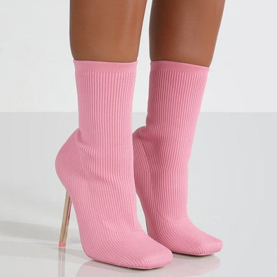 New 2022 Design Sexy Sock Boots Boots Obor Pink 42 