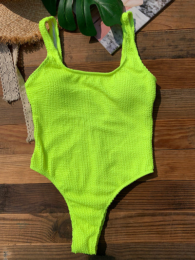 Ribbed Push Up One Piece Swimsuit