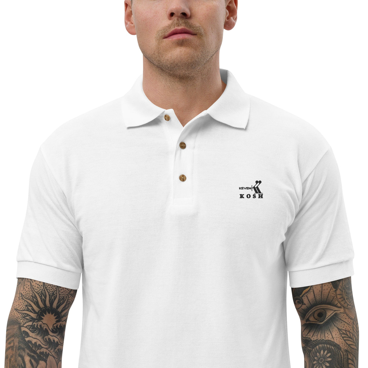 KevenKosh® Polo T-Shirt Men KevenKosh White S 