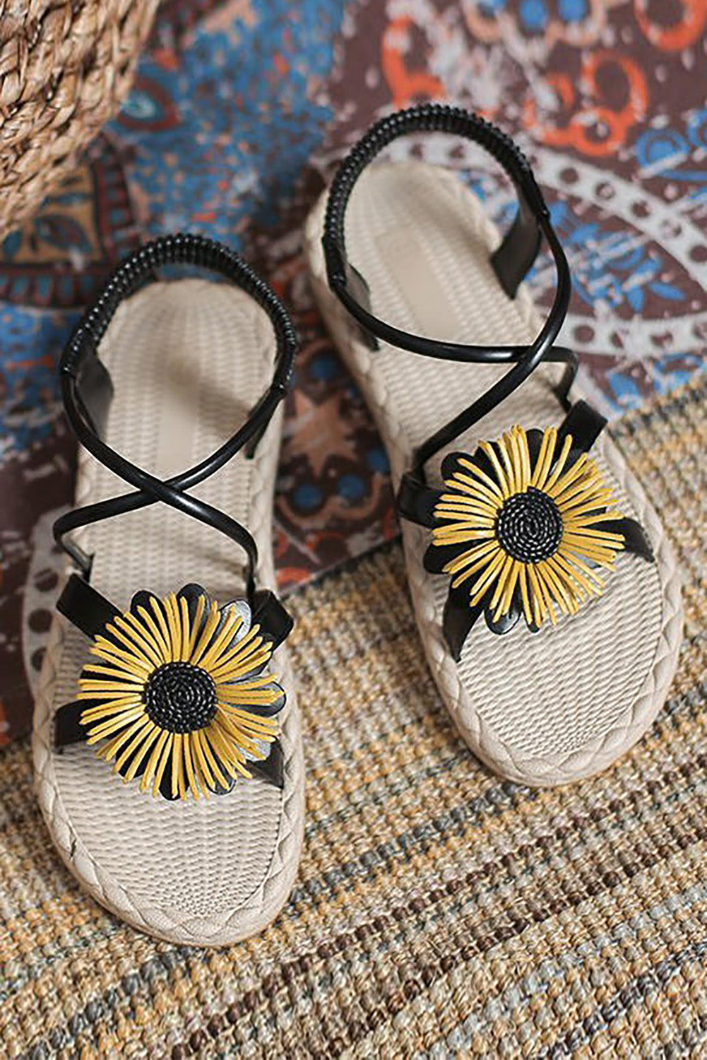 Sunflower Flat Non-slip Roman Sandals Sandals KevenKosh® 