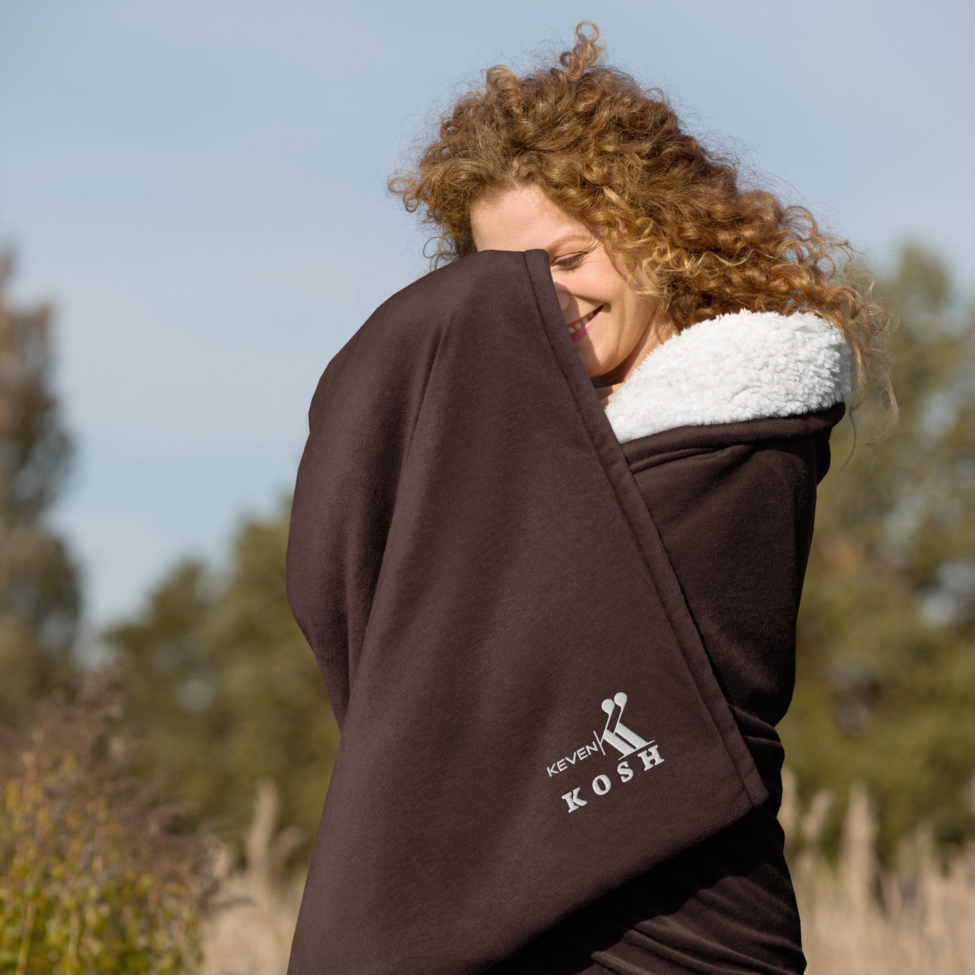 KevenKosh® Premium Sherpa Blanket KevenKosh Fireside Brown 
