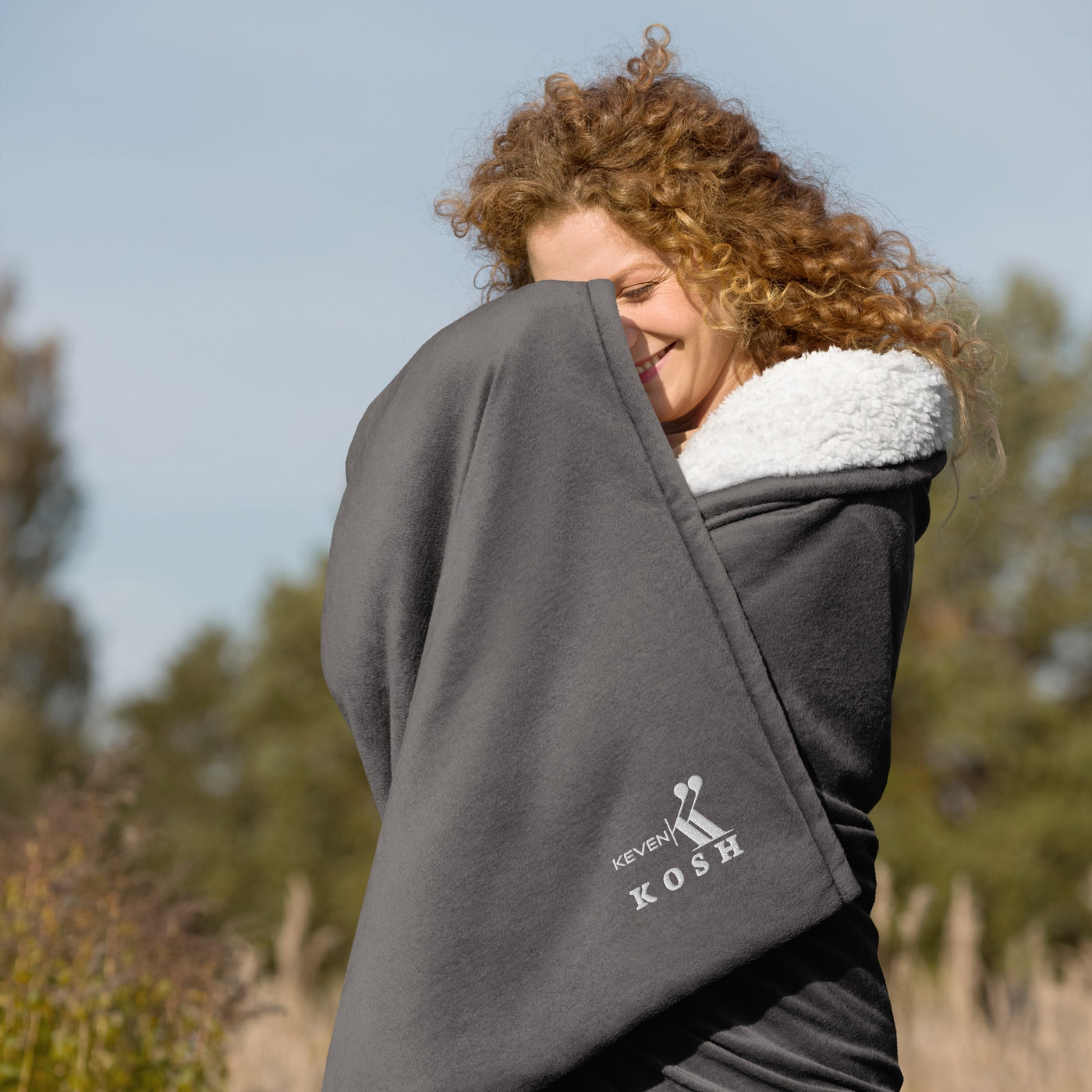 KevenKosh® Premium Sherpa Blanket KevenKosh Heather Grey 