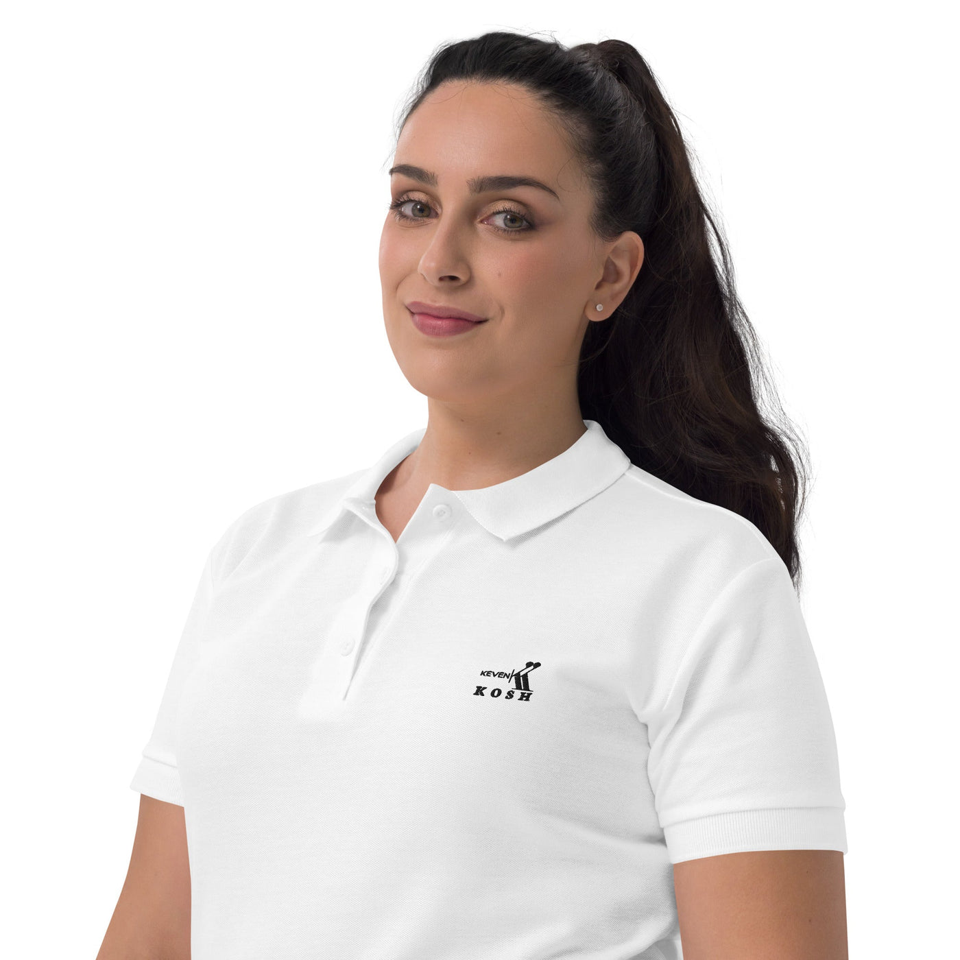 KevenKosh® Polo T-Shirt Women KevenKosh White M 
