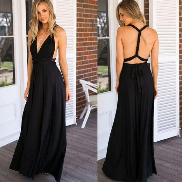 Multiway Wrap Maxi Gown KevenKosh® Black S 