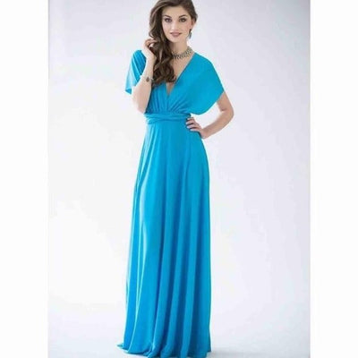 Multiway Wrap Maxi Gown KevenKosh® Water Blue S 