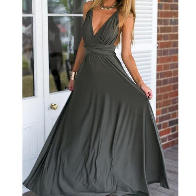 Multiway Wrap Maxi Gown KevenKosh® Gray S 
