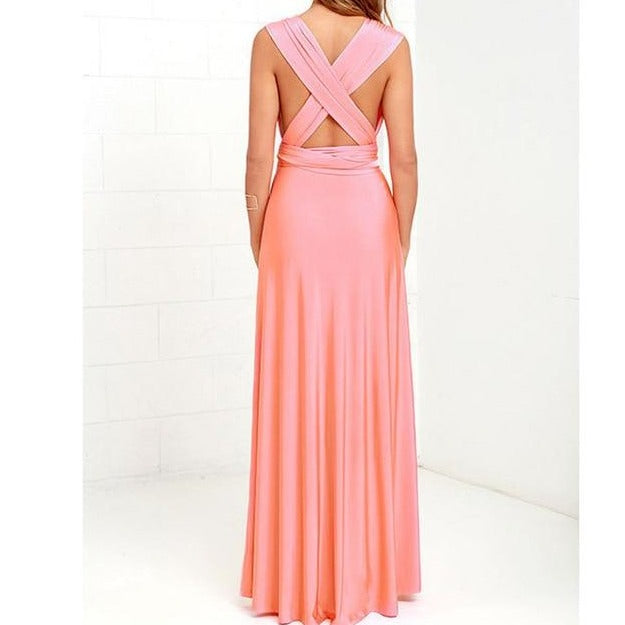 Multiway Wrap Maxi Gown KevenKosh® Pink S 