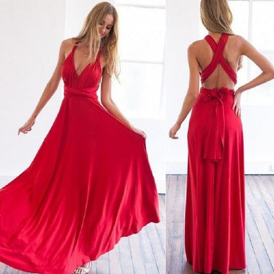 Multiway Wrap Maxi Gown KevenKosh® Red S 