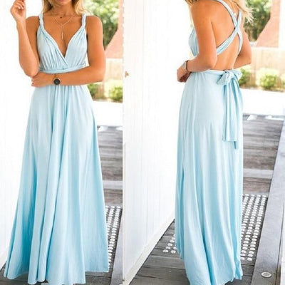 Multiway Wrap Maxi Gown KevenKosh® Light Blue S 