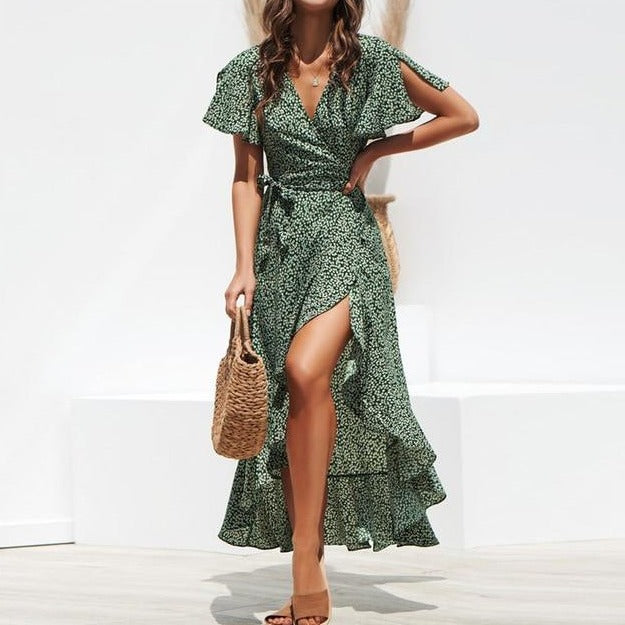 Summer Beach Maxi Dress KevenKosh® Green S 