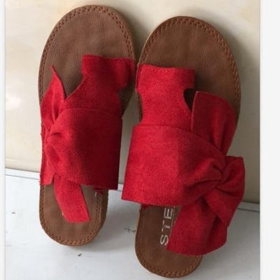 Women's Flops Bow Front Open Sandals KevenKosh® Red 42 