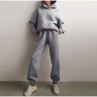 Hoodie Sweatshirt Long Pant Two Piece Set KevenKosh® Gray L 
