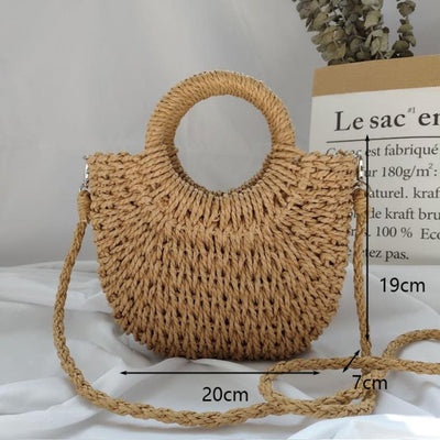 Handmade Casual Beach Bag KevenKosh® Khaki With Strap 