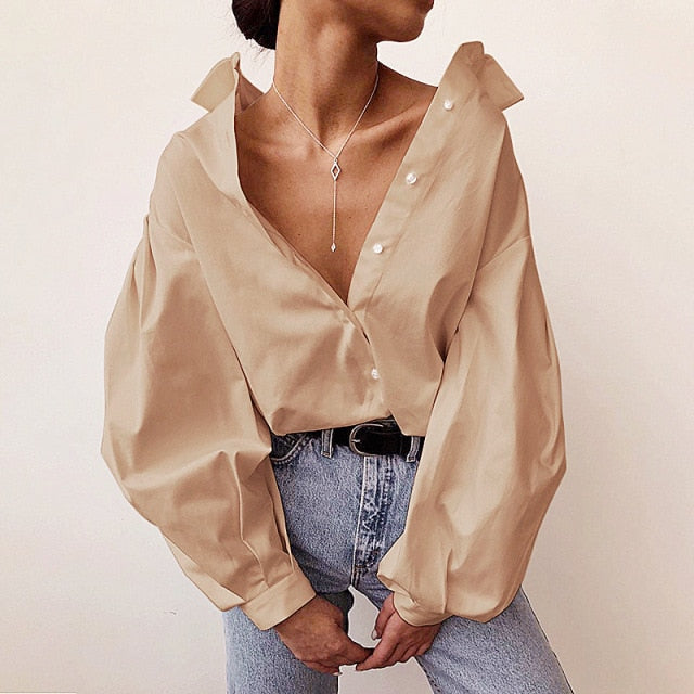 Elegant Lantern Sleeve Blouse – Keven Kosh