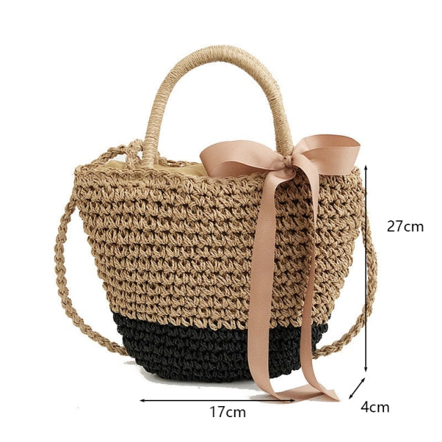 Handmade Casual Beach Bag KevenKosh® Khaki Black 