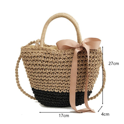Handmade Casual Beach Bag KevenKosh® Khaki Black 