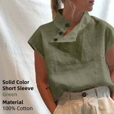 Casual Oversized Cotton Short-sleeve Tunic Top KevenKosh® XXXL green 
