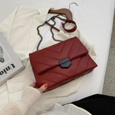 Small PU Leather Crossbody Bag KevenKosh® Red 28cmx19.5cmx8cm 