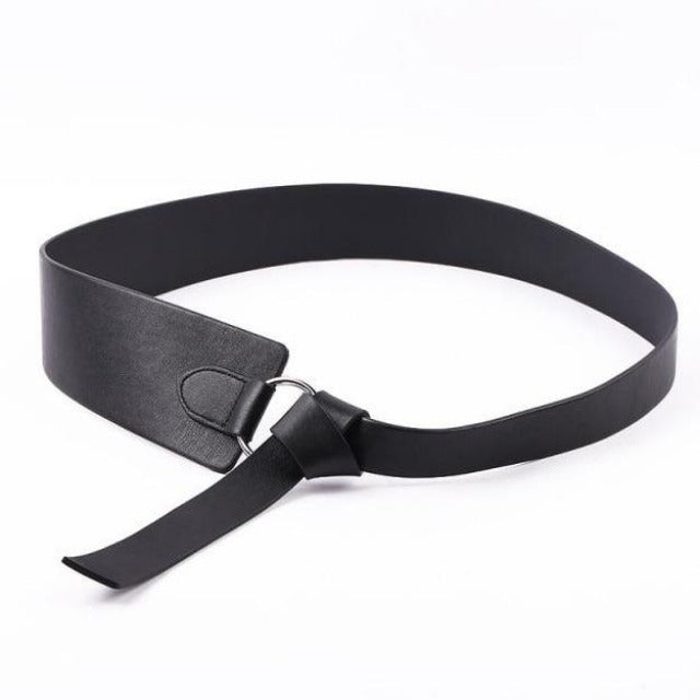 Wide PU Leather Corset Belt KevenKosh® Black 125cm 