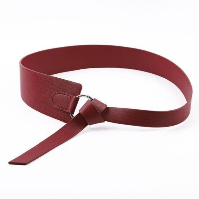 Wide PU Leather Corset Belt KevenKosh® Red 125cm 