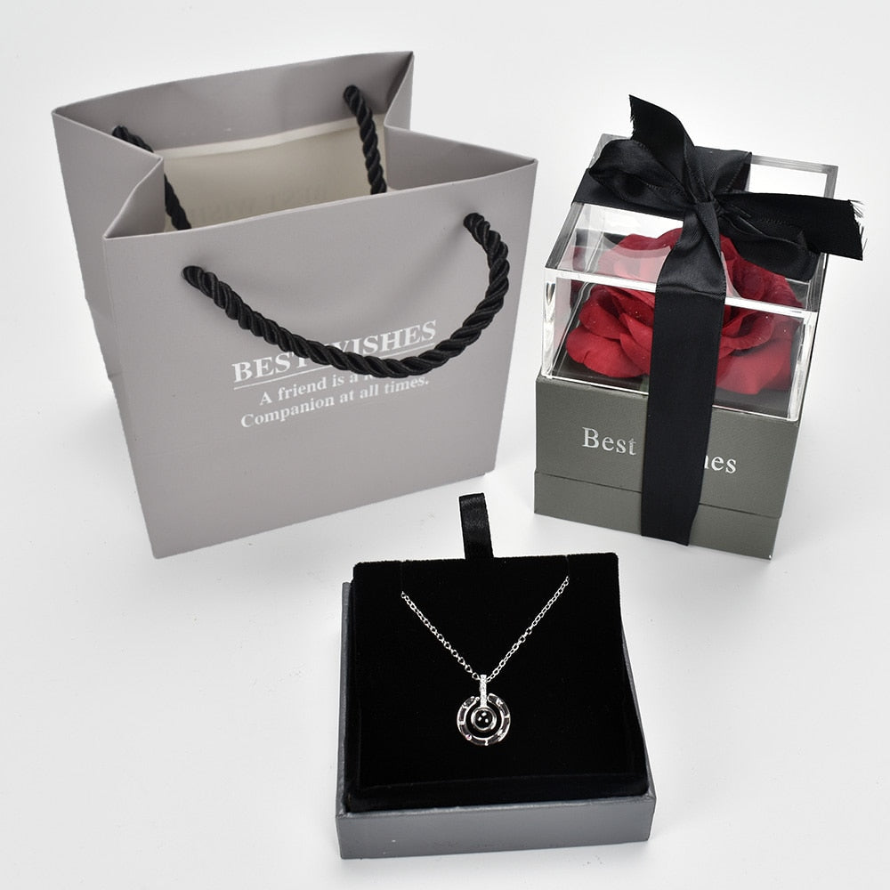 Rose Jewelry Box With Necklace KevenKosh® 