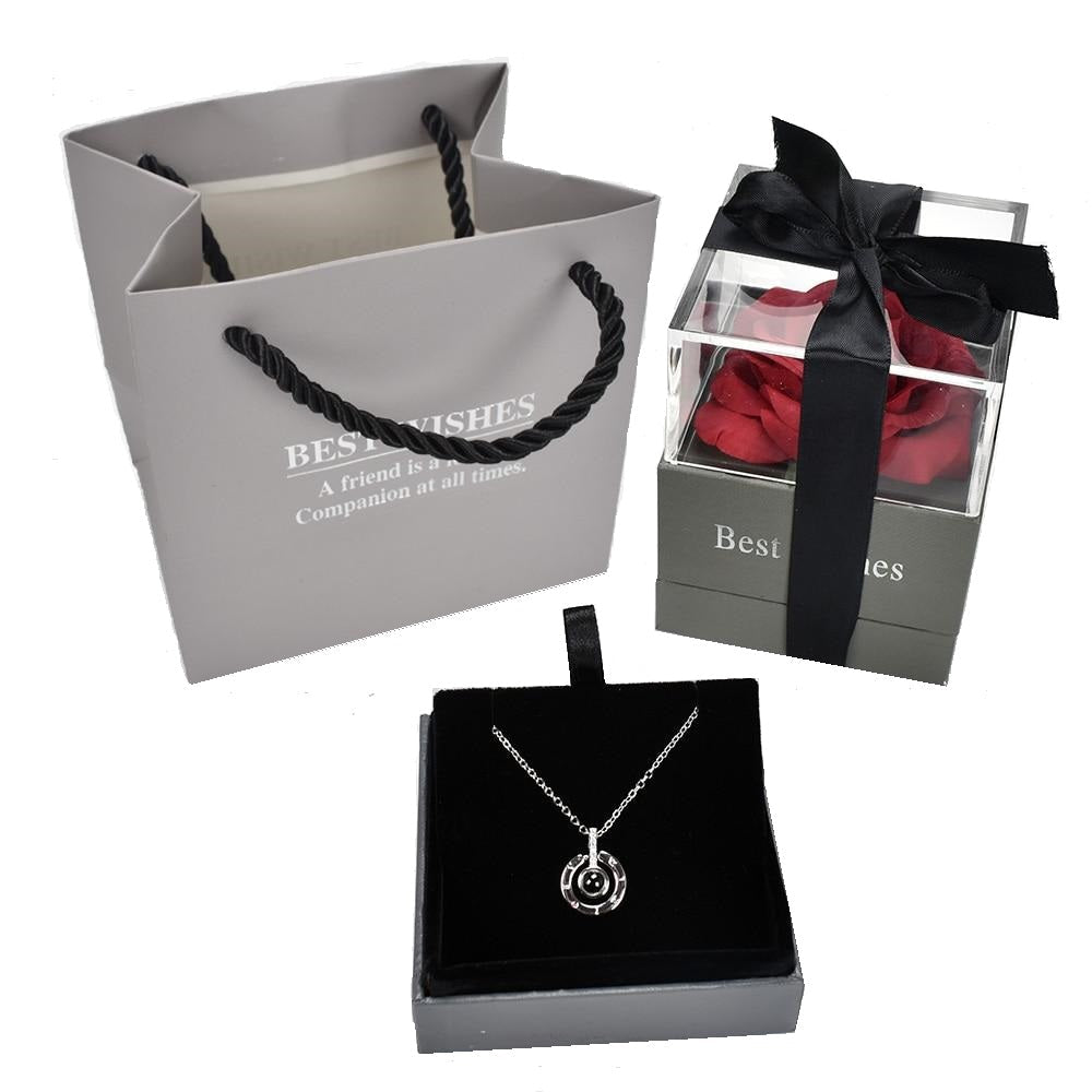 Rose Jewelry Box With Necklace KevenKosh® Box Without Necklace 