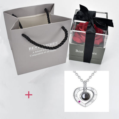 Rose Jewelry Box With Necklace KevenKosh® 