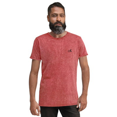 KevenKosh® Denim T-Shirt Men KevenKosh Garnet Red S 